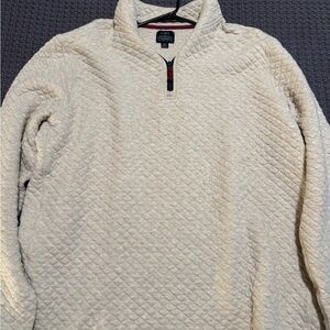 J. Crew Men's Cream Zip-Up Sweater